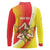 Personalized Sicilia La Trinacria Long Sleeve Polo Shirt Sicilian Map Flag Color