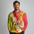 Personalized Sicilia La Trinacria Long Sleeve Polo Shirt Sicilian Map Flag Color