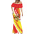 Personalized Sicilia La Trinacria Mermaid Dress Sicilian Map Flag Color