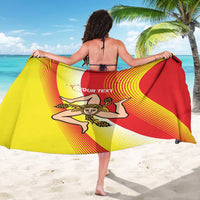 Personalized Sicilia La Trinacria Sarong Sicilian Map Flag Color