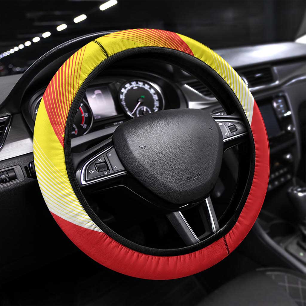 Sicilia La Trinacria Steering Wheel Cover Sicilian Map Flag Color