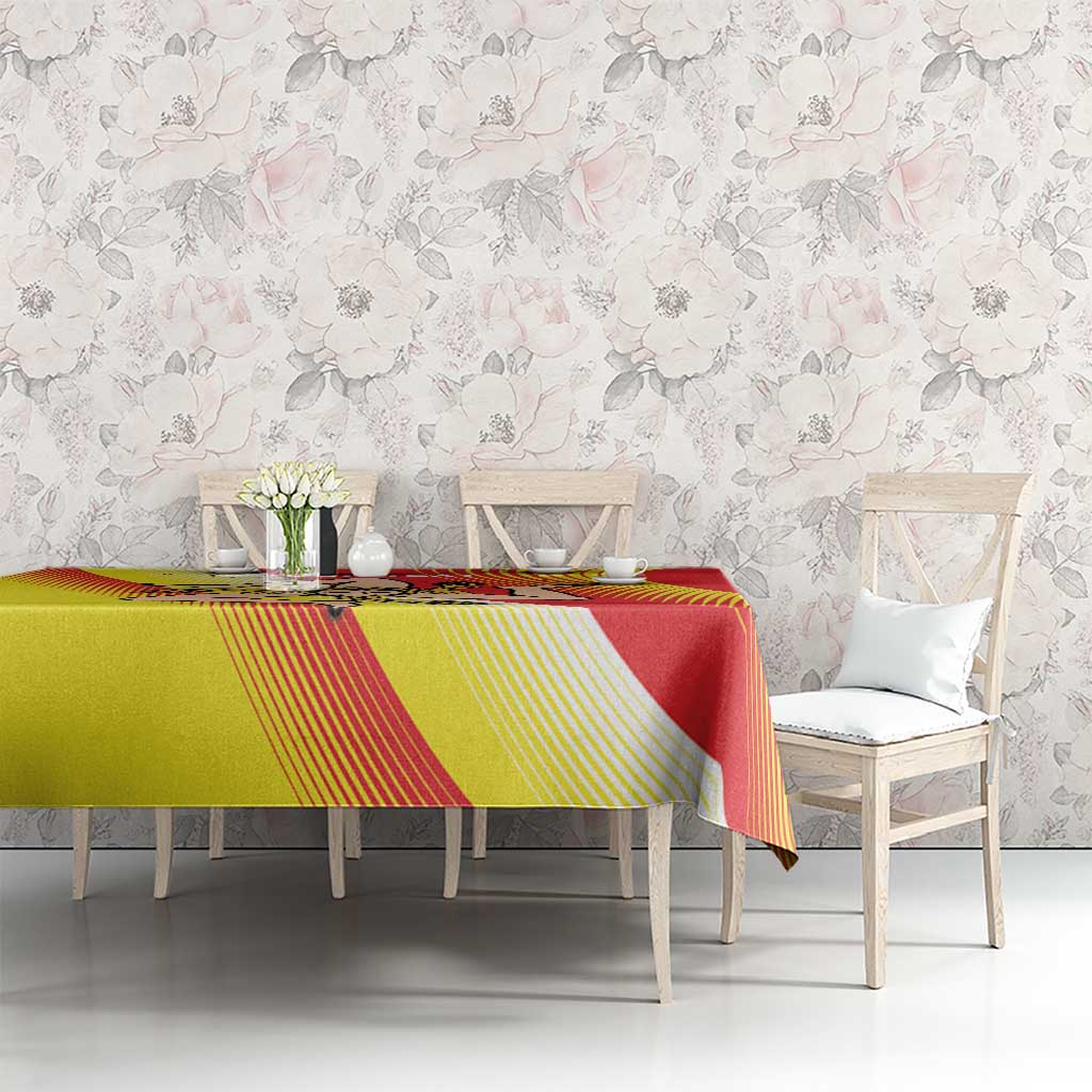 Personalized Sicilia La Trinacria Tablecloth Sicilian Map Flag Color