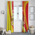 Personalized Sicilia La Trinacria Window Curtain Sicilian Map Flag Color