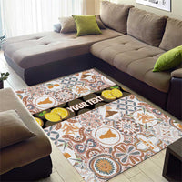 Personalized Sicilia National Symbols With Mosaic Motifs Area Rug
