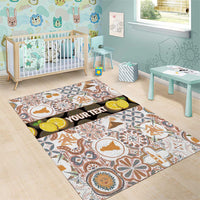 Personalized Sicilia National Symbols With Mosaic Motifs Area Rug
