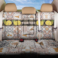 Personalized Sicilia National Symbols With Mosaic Motifs Back Car Seat Cover