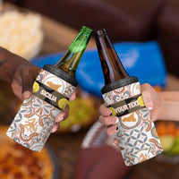 Personalized Sicilia National Symbols With Mosaic Motifs 4 in 1 Can Cooler Tumbler