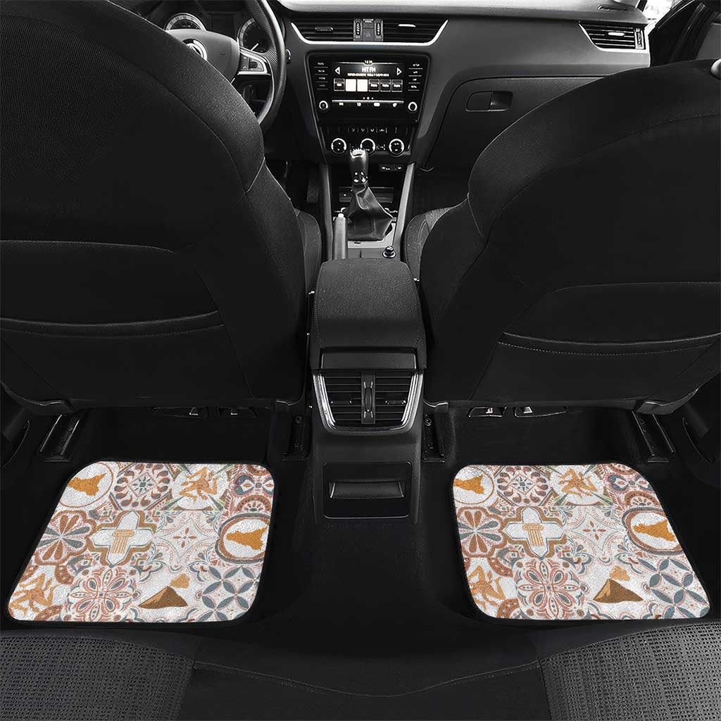 Personalized Sicilia National Symbols With Mosaic Motifs Car Mats
