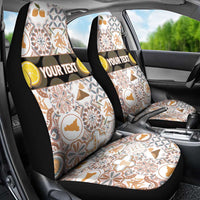 Personalized Sicilia National Symbols With Mosaic Motifs Car Seat Cover