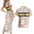 Personalized Sicilia National Symbols With Mosaic Motifs Couples Matching Short Sleeve Bodycon Dress and Hawaiian Shirt