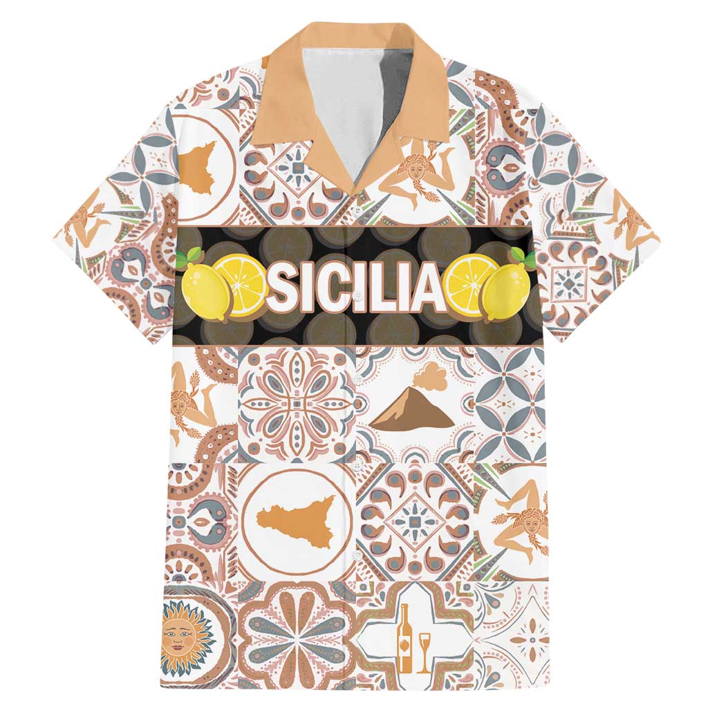 Personalized Sicilia National Symbols With Mosaic Motifs Family Matching Mermaid Dress and Hawaiian Shirt