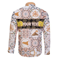 Personalized Sicilia National Symbols With Mosaic Motifs Family Matching Off The Shoulder Long Sleeve Dress and Hawaiian Shirt