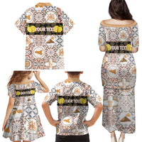 Personalized Sicilia National Symbols With Mosaic Motifs Family Matching Puletasi and Hawaiian Shirt