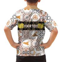 Personalized Sicilia National Symbols With Mosaic Motifs Family Matching Short Sleeve Bodycon Dress and Hawaiian Shirt