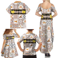 Personalized Sicilia National Symbols With Mosaic Motifs Family Matching Summer Maxi Dress and Hawaiian Shirt