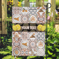 Personalized Sicilia National Symbols With Mosaic Motifs Garden Flag