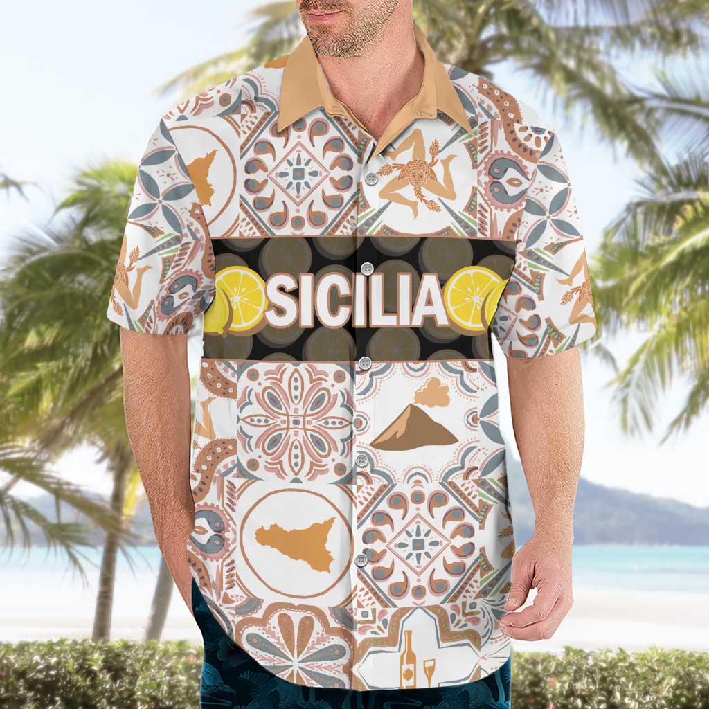 Personalized Sicilia National Symbols With Mosaic Motifs Hawaiian Shirt