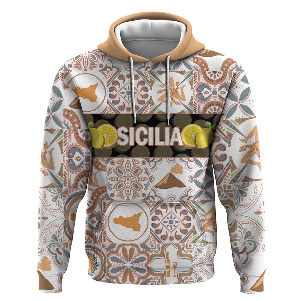Personalized Sicilia National Symbols With Mosaic Motifs Hoodie