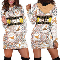 Personalized Sicilia National Symbols With Mosaic Motifs Hoodie Dress