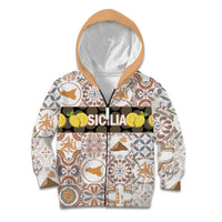 Personalized Sicilia National Symbols With Mosaic Motifs Kid Hoodie