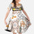 Personalized Sicilia National Symbols With Mosaic Motifs Kid Short Sleeve Dress
