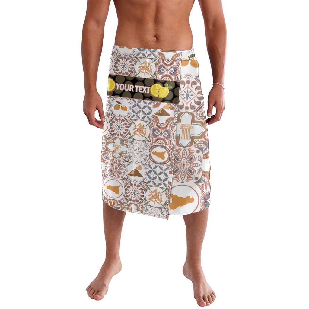 Personalized Sicilia National Symbols With Mosaic Motifs Lavalava