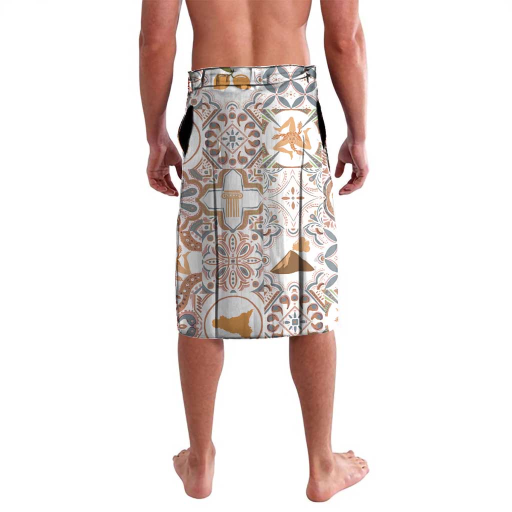 Personalized Sicilia National Symbols With Mosaic Motifs Lavalava