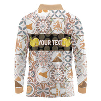 Personalized Sicilia National Symbols With Mosaic Motifs Long Sleeve Polo Shirt