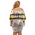 Personalized Sicilia National Symbols With Mosaic Motifs Off Shoulder Short Dress