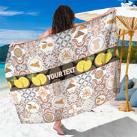 Personalized Sicilia National Symbols With Mosaic Motifs Sarong
