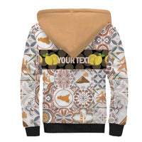 Personalized Sicilia National Symbols With Mosaic Motifs Sherpa Hoodie
