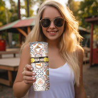 Personalized Sicilia National Symbols With Mosaic Motifs Skinny Tumbler