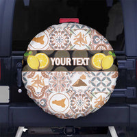 Personalized Sicilia National Symbols With Mosaic Motifs Spare Tire Cover