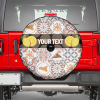 Personalized Sicilia National Symbols With Mosaic Motifs Spare Tire Cover