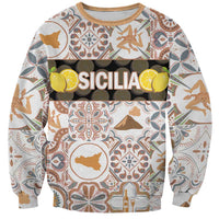 Personalized Sicilia National Symbols With Mosaic Motifs Sweatshirt