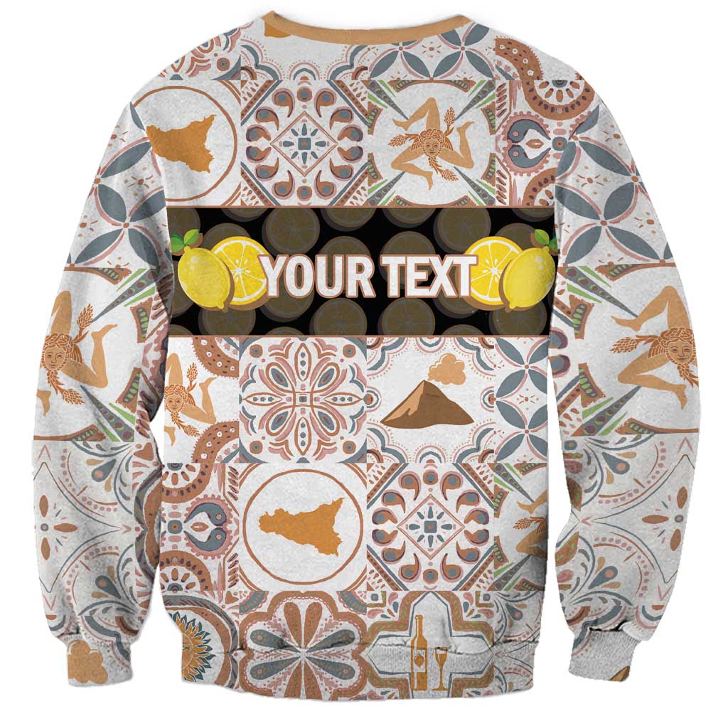 Personalized Sicilia National Symbols With Mosaic Motifs Sweatshirt