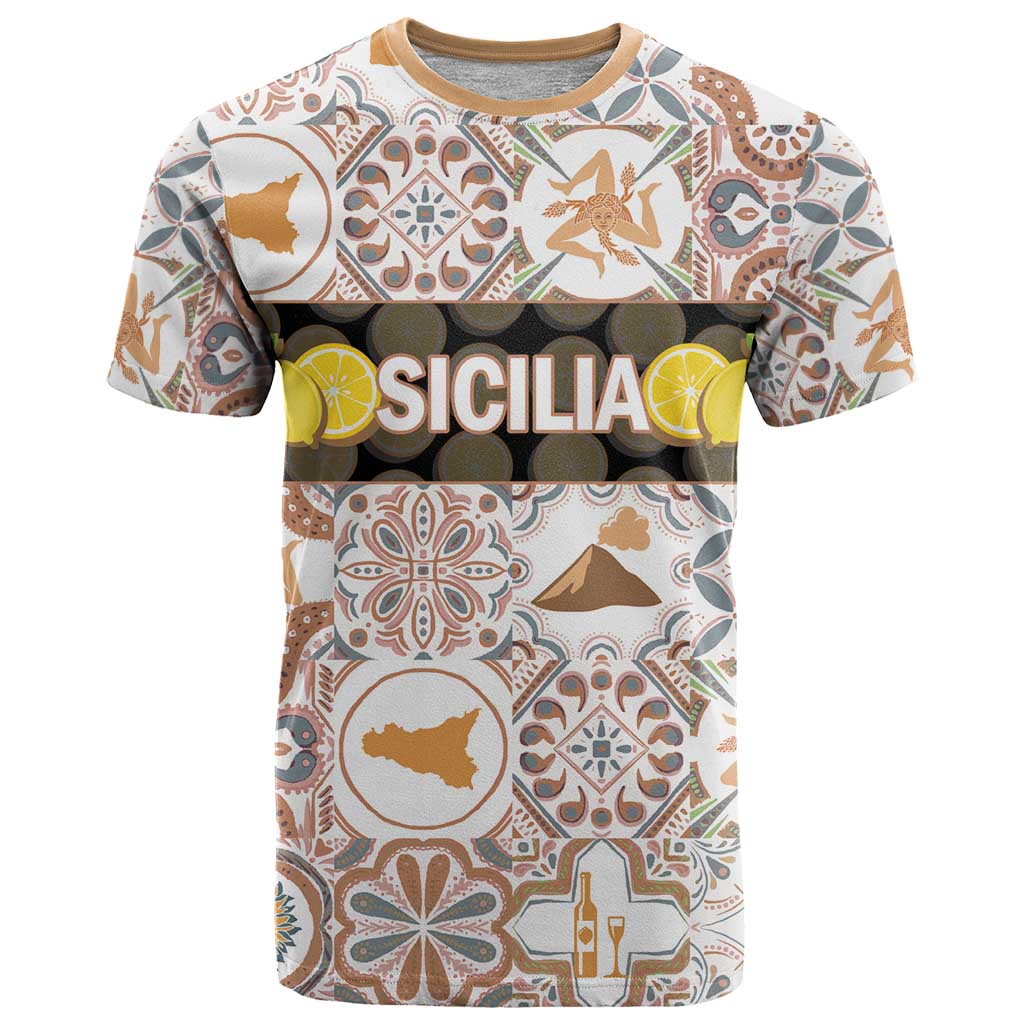 Personalized Sicilia National Symbols With Mosaic Motifs T Shirt
