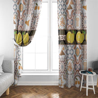 Personalized Sicilia National Symbols With Mosaic Motifs Window Curtain