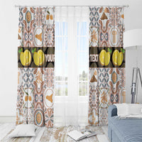 Personalized Sicilia National Symbols With Mosaic Motifs Window Curtain
