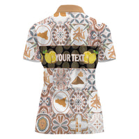 Personalized Sicilia National Symbols With Mosaic Motifs Women Polo Shirt