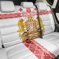Personalised Georgia Independence Day Back Car Seat Cover Sameba Cathedral Borjgali Folk Pattern