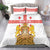 Personalised Georgia Independence Day Bedding Set Sameba Cathedral Borjgali Folk Pattern