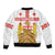 Personalised Georgia Independence Day Bomber Jacket Sameba Cathedral Borjgali Folk Pattern