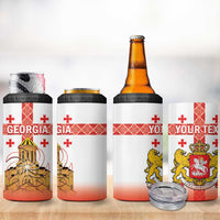 Personalised Georgia Independence Day 4 in 1 Can Cooler Tumbler Sameba Cathedral Borjgali Folk Pattern