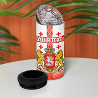 Personalised Georgia Independence Day 4 in 1 Can Cooler Tumbler Sameba Cathedral Borjgali Folk Pattern