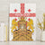 Personalised Georgia Independence Day Canvas Wall Art Sameba Cathedral Borjgali Folk Pattern