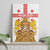 Personalised Georgia Independence Day Canvas Wall Art Sameba Cathedral Borjgali Folk Pattern