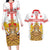 Personalised Georgia Independence Day Couples Matching Long Sleeve Bodycon Dress and Hawaiian Shirt Sameba Cathedral Borjgali Folk Pattern