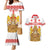 Personalised Georgia Independence Day Couples Matching Mermaid Dress and Hawaiian Shirt Sameba Cathedral Borjgali Folk Pattern