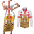 Personalised Georgia Independence Day Couples Matching Short Sleeve Bodycon Dress and Long Sleeve Button Shirt Sameba Cathedral Borjgali Folk Pattern